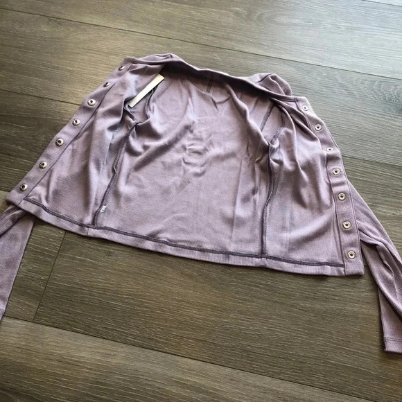 Outdoor Voices Earl Grey CozyRib Cropped Cardigan Womens Size XS - Picture 9 of 13